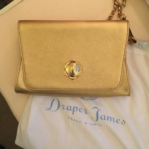 Draper James gold Minnie crossbody holiday purse